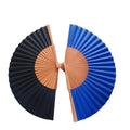 FAREA Stock Handheld Folding Iron Wood Fan Solid Fabric Hand Folding Eco-Friendly Wooden Hand Fan Hand Painted Technique