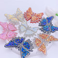 Wholesale Rhinestone Stickers Handmade Rainbow Crystal Patches Clothing Decoration