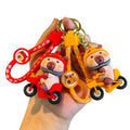 Fashion Cartoon Cute Silicone Rubber Bicycle Capibara Key Chain Capybara Doll Bag Charm Pendant Wholesale Capybara Toys Keychain
