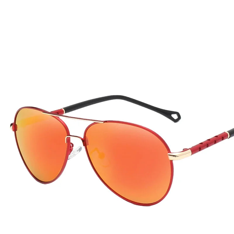 KINGSEVEN Hot Selling Design Pilot Sunglasses Polarized Mirror Hollow Frame UV Glass Glasses for Driving Fishing N7866