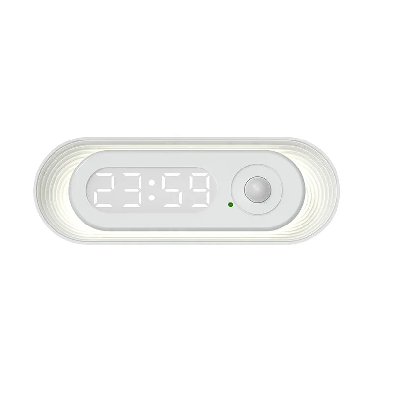 OEM Dimmable Motion Activated Bed Light LED Human Body Sensor Night Light Bedside Lamp Illumination with Time Display