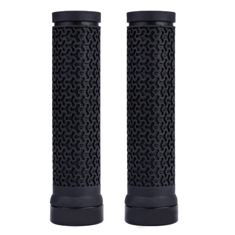 New Design Non-Slip Color Silicone Cover Mountain Bike Handlebar Grip Bicycle Single Side Locking Rubber Grip