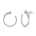 Dylam Classic 925 Sterling Silver Round Stud Earring 18K Gold Plated Jewelry Cz Cubic Zirconia Hoop Stud Earrings for Women Gift