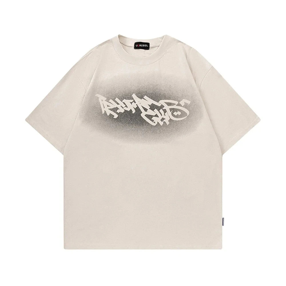 Acid Wash Vintage Oversized T-Shirt for Men Custom Graphic Tees Dtg Print 100% Cotton Plus Size Streetwear Men's Clothing Blank