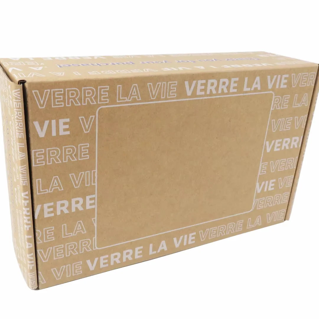 Custom Color Box Corrugated Board Recycled Materials Folders Packaging Box Tea Bags Socks Fur UV Coating Embossed Drawer Slide