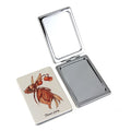 Mini Fat Rectangular Foldable PU Leather Double Sided Makeup Compact Mirror