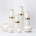 Popular Unique Stock 30ml 50ml 80ml 120ml Skincare Acrylic Cosmetic Packaging Pearl White Golden Cream Lotion Bottles Screw Cap