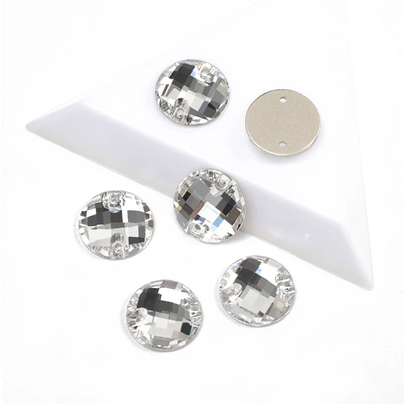 YANRUO 3220 Multi Sizes Crystal Clear Checkerboard Sewn Stones Rhinestones Cristal Beads for Dancer Bikini MegaBDM
