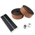 Bicycle Handlebar Tape Mountain Road Bike PU Leather Perforated Belt With 2 Plugs Breathable Handle Bar Wrap Straps