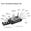 RIDERACE 16 in 1 Bicycle Tool Set Multifunction Moutain Bike Repair Tool Kit Hex Spoke Wrench Screwdriver Hexagon Bike Tool