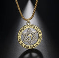 Star of David Pendant Jewish Jewelry Vintage Hebrew Necklace Religious Charms for Men and Women Christmas Gifts