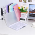 Desktop Transparent Document Storage Box A4 Organizer Box Plastic Folder Magazine Holder