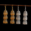 Women's Egypt Vintage Gold Silver Jhumka Earrings Indian Jewelry Turkish Bells Tassel Statement Earrings Tribal Gypsy