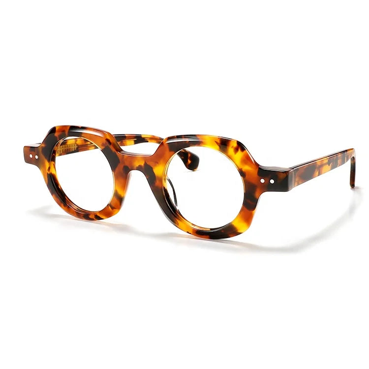Italian Designer Classic High Retro Acetate Women Eyeglasses Vintage Optical Frame Steampunk Prescription Eyewear Wholesaler