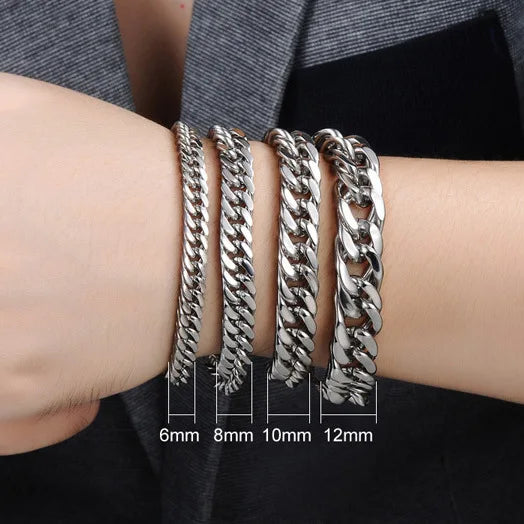 Hot Sale Summer Trend Unisex Bracelet Hip Hop Bracelet Simple Retro All-match Stainless Steel Bracelet for Men