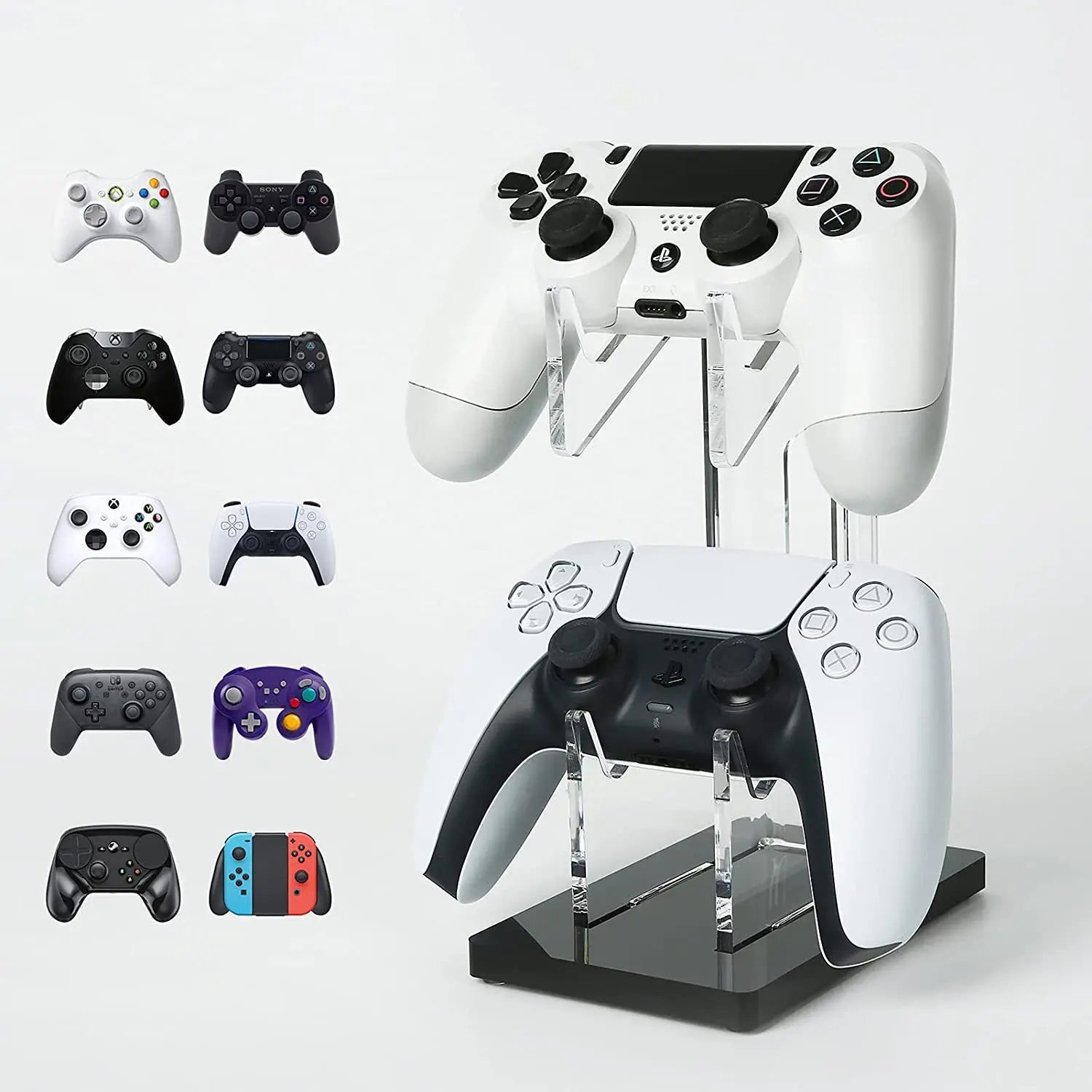 Crystal Acrylic Gaming Gamepad Holder Best PS4 PS5 Controller Stand Universal Controller Stand Holder