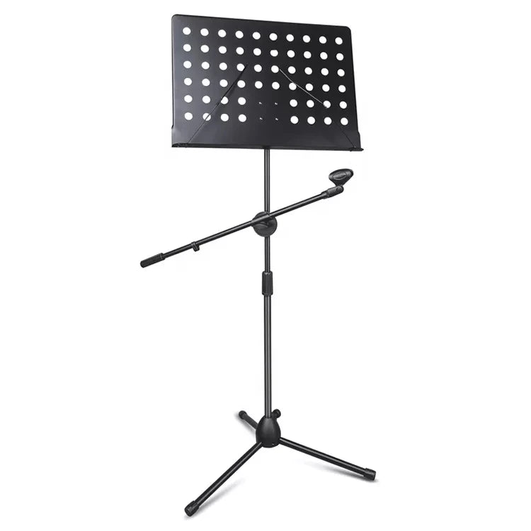 Rayyu Durable Metal Folding Music Sheet Stand for Guitar Violin & Bassoon-Performance Use