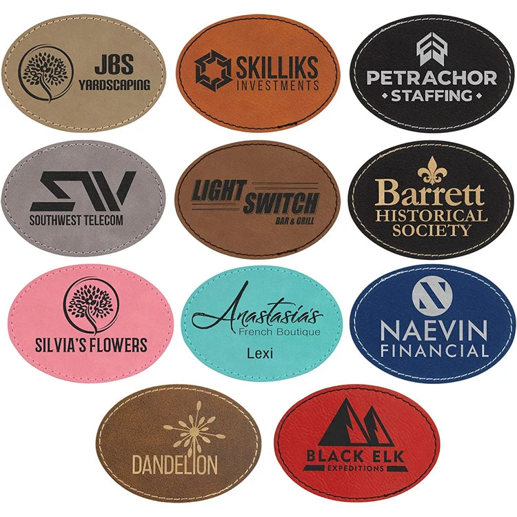 Custom Faux Leather Patches Engravable Faux Leather Patch Self Adhesive Blanks Leather Patches for Hats