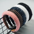 Crystal Rhinestone Headband Sponge Hair Band Crystal Beaded Bling Hairbands Non-slip Hard Headbands for Women Girls Lady