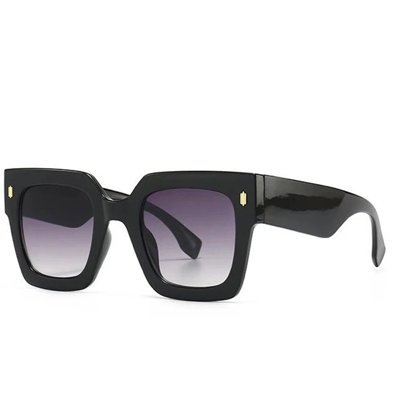 Custom Logo Street Beat Luxury Frame Gradient Lens Oversized Shades  Women Retro  2022 Sun Glasses