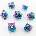 Hot Sale Customized RPG DND Resin Sharp Edge Moving Dragon Eye Dice Set for Game Use