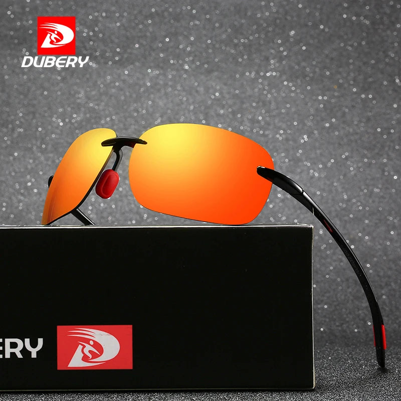 DUBERY 2021 Sunglasses Brand Designer Fashion Rimless Sports Style  Sun Glasses Outdoor Sport  Fishing Sunglasses D131