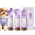 Portable BPA Free 14oz 18oz Paw Lid Dog Water Bottle Stainless Steel 2 in 1 Food Feeder for Outdoor Travel