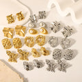 Stainless Steel 18K Gold Plated Lightweight Hypoallergenic Chunky Huggie Fashion Jewelry Stud Earrings for Women