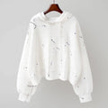 Autumn Hoodies for Teens Lantern Sleeve Aesthetic Sweatshirts Vintage Women Hoodie Crop Top Women Korean Fashion Sweatshirts