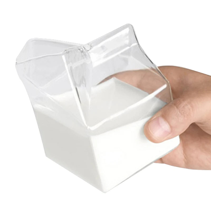 Hot Sale 300ml Heat-resistant High Borosilicate Glass Milk Box Glass Cup  Beverage Bottle