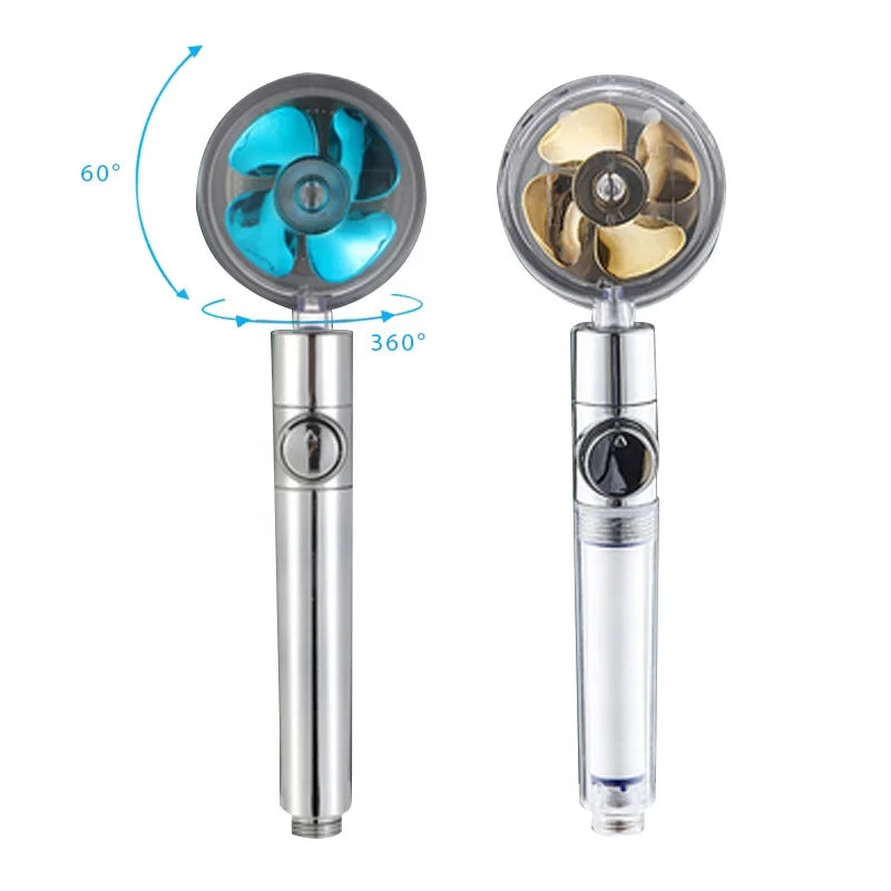 2021 Dropship Modern Water Saving Flow 360 Degrees Rotating With Fan ABS Rain Spray Nozzle 360 Bath Shower Head