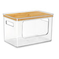 Clear Trash Bag Holder Bamboo Bag Storage Organizer Dispenser Garbage Bag Dispenser