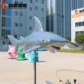 L=2m  CE Life Size Marine Animal Model Moving Animatronic Sea Fish Hammerhead Shark