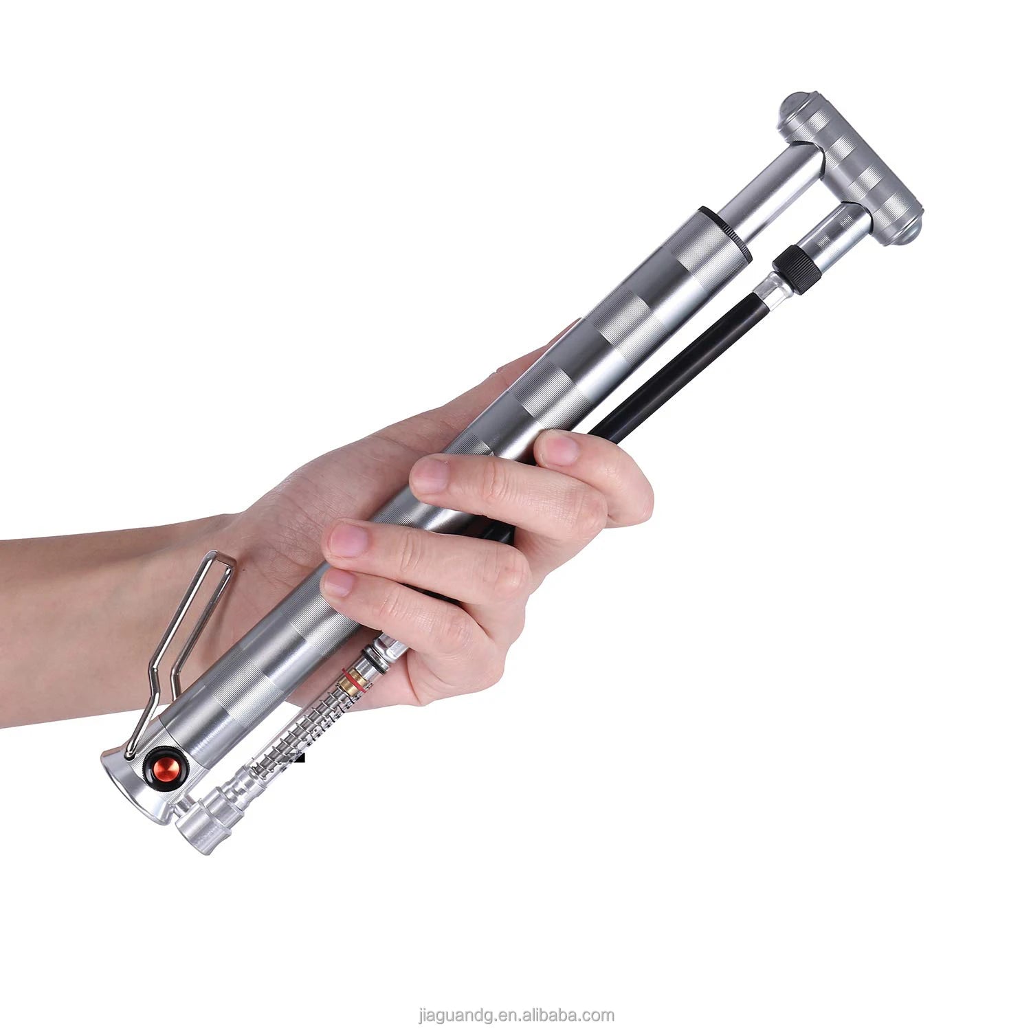 Portable Mini High-Pressure Double Foot Bicycle Pump with Presta Valve Accessory for Bicycles
