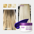 Custom OEM Purple Hair Mask for Blonde Silver Hair Anti-Yellowing Treatment No Yellow Nourishing Moisturizing Deep Repair Hair