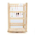 Detachable Rotating Wood Material Jewelry Earrings Necklace Display Stand