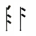 Custom Made Silver Black Gold Display Cabinet Lighting Multi-head LED Standing Spot Light for Jewelry Watch Store Lighting