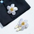 Baroco Style Pearls Flower Button Cover Female Jewelry Shirt Cufflink Button Clip for Festival Gifts