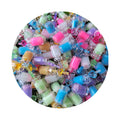 100Pcs Luminous Mini Resin Juice Straw Cup Drinks Miniature Ornament Tiny Bottles for DIY Garden Doll House Children Toys