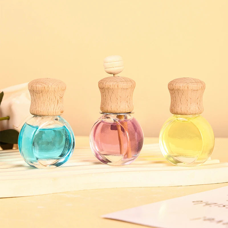 Hot Sale Popular 8ml 10ml Glass Bottle With Car Vent Clip With Perfume Custom Logo Car Perfume Essential Oil Diffuser