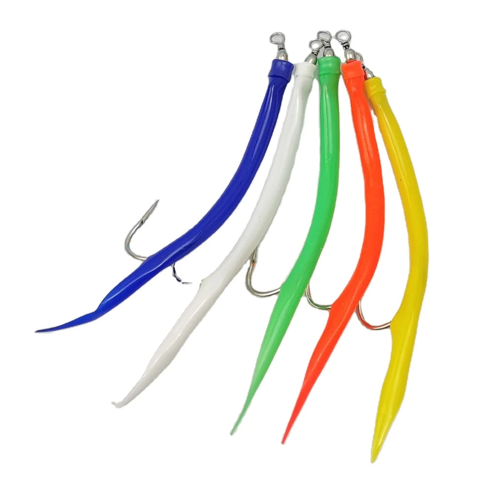 12/0 Gummimakk Rubber Lure Gummi Makk Mak Norwegen Gummimak Pilker Eel Hooks