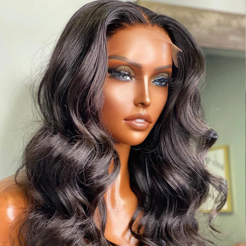 Body Wave Wig Human Hair Lace Front Wig for Black Women Brazilian Glueless Front Lace Wig Pre Plucked with Baby Hair