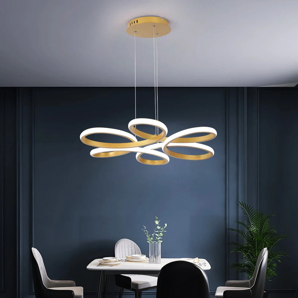 Restaurants Bars Hotel Decoration Adjustable Hanging Acrylic Led Pendant Light With Remote Control