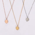 Wholesale 18k Gold Plated Stainless Steel Non-faded Small Plate Necklaces
