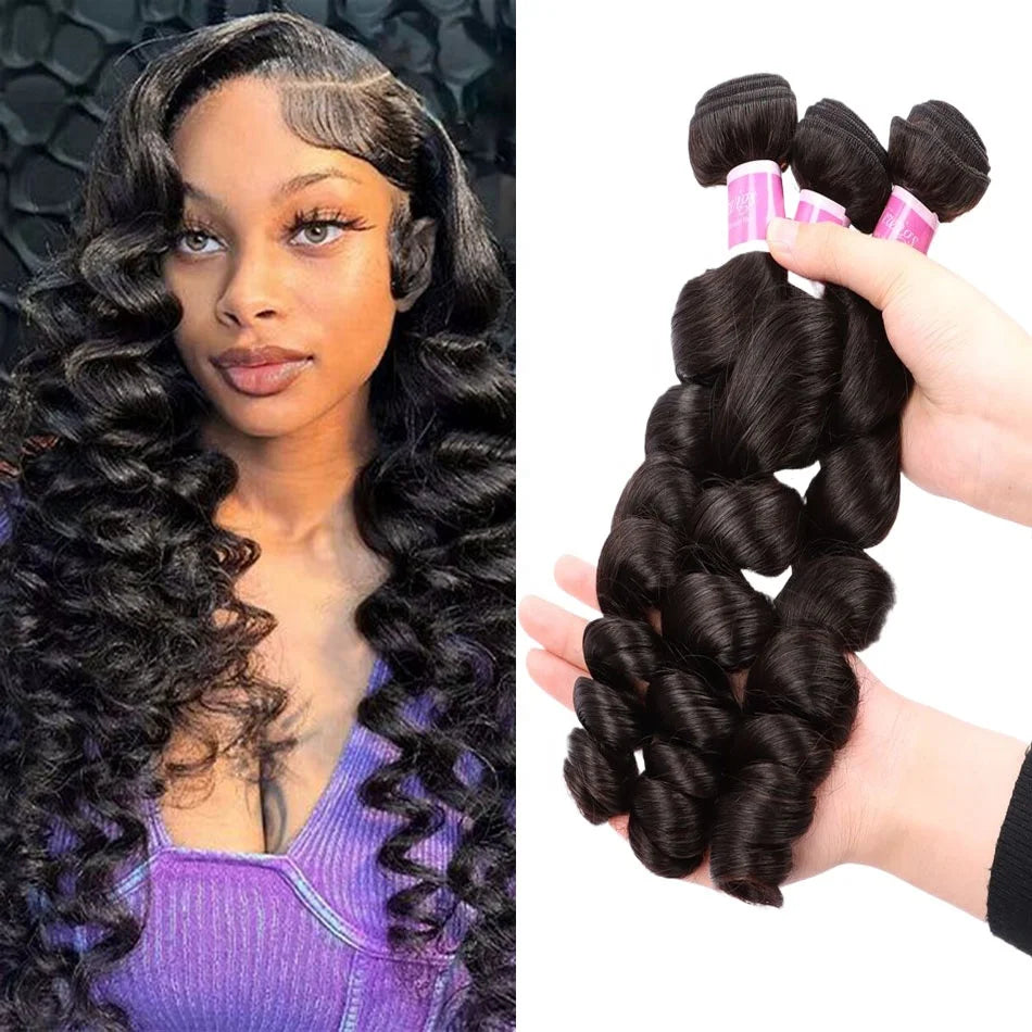 Cabelos Human Hair 10a Loose Deep Wave Bundles Raw Cuticle Aligned Hair Unprocessed Virgin Vietnam Loose Wave Bundles