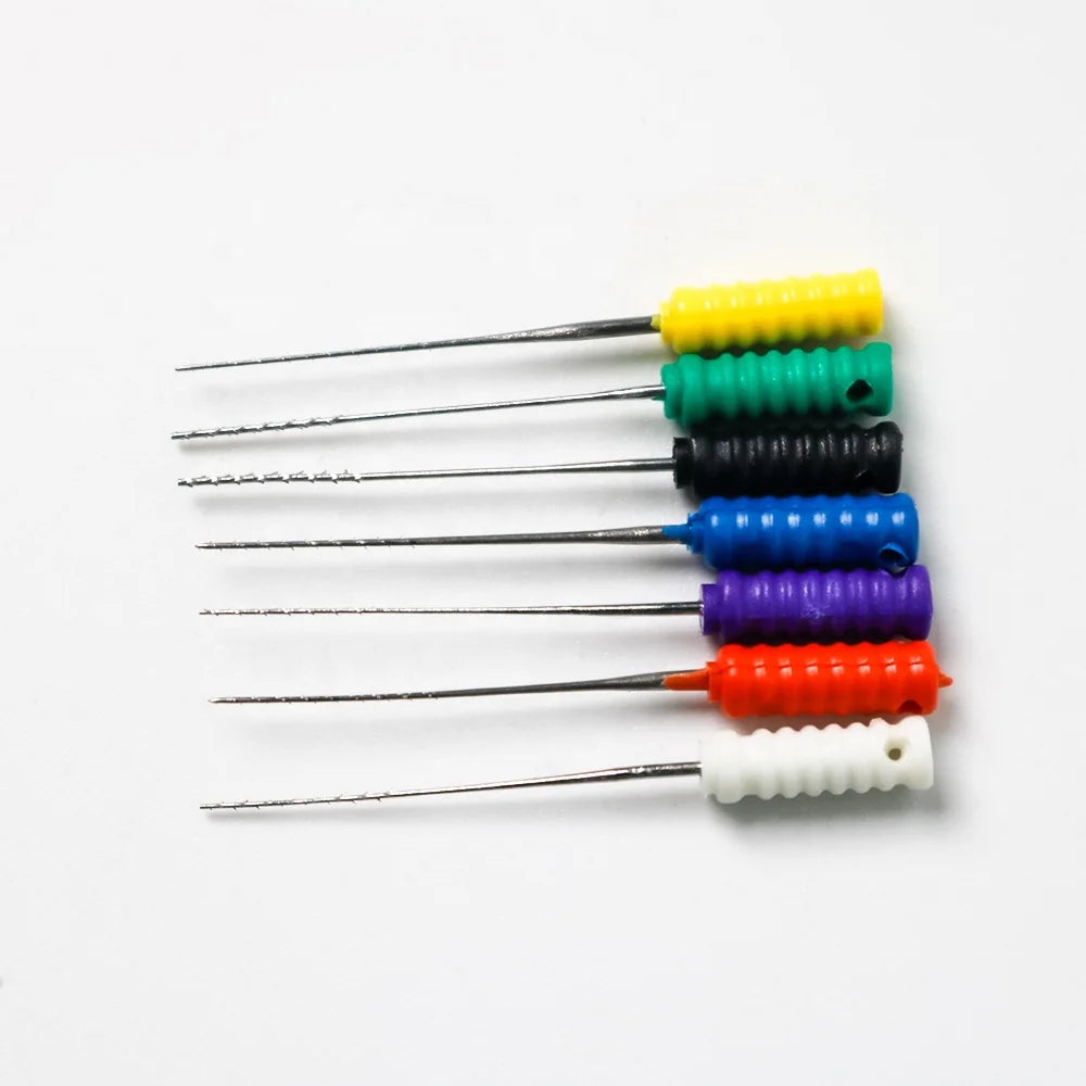 Assorted #1-6 Stainless Steel Barbed Broaches Dental Endodontic Root Canal File