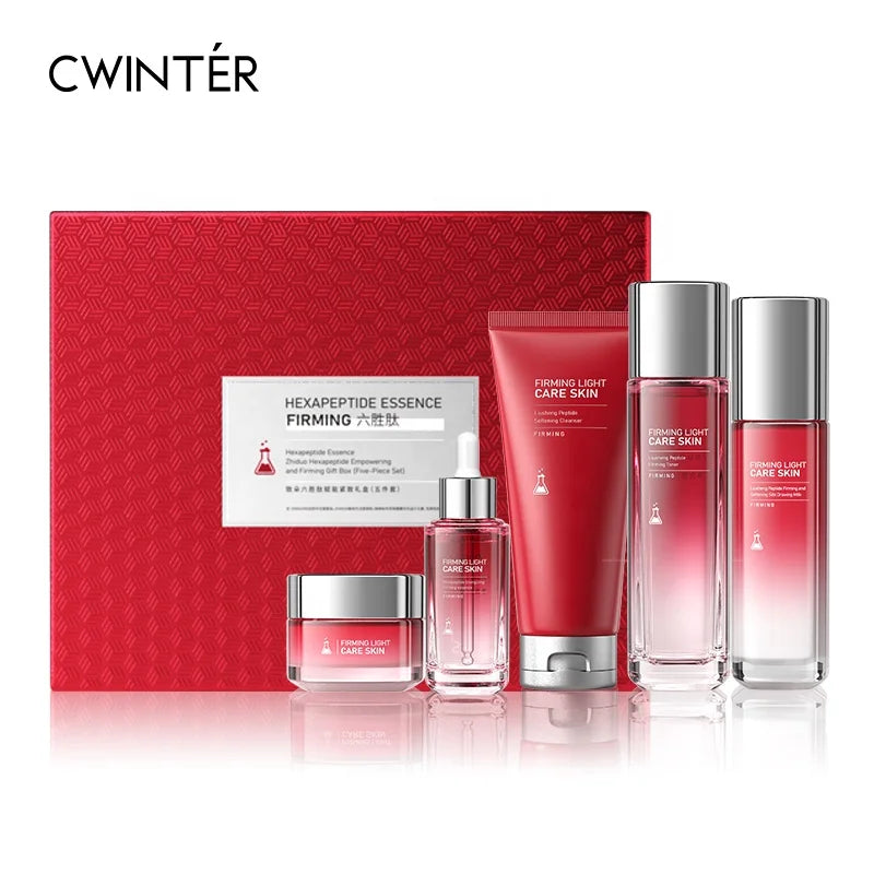 Zhiduo Hot Selling Six Peptides Empowering and Firming Gift Box Face Care Whitening Beauty Skincare Set Facial Set