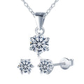 Classic 925 Silver 1ct Moissanite Bridal Wedding Jewelry Set for Women