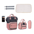 USB Rechargeable Travel Backpack Set Insulated Bottle & Diaper Bag for Mommy & Baby On-the-Go