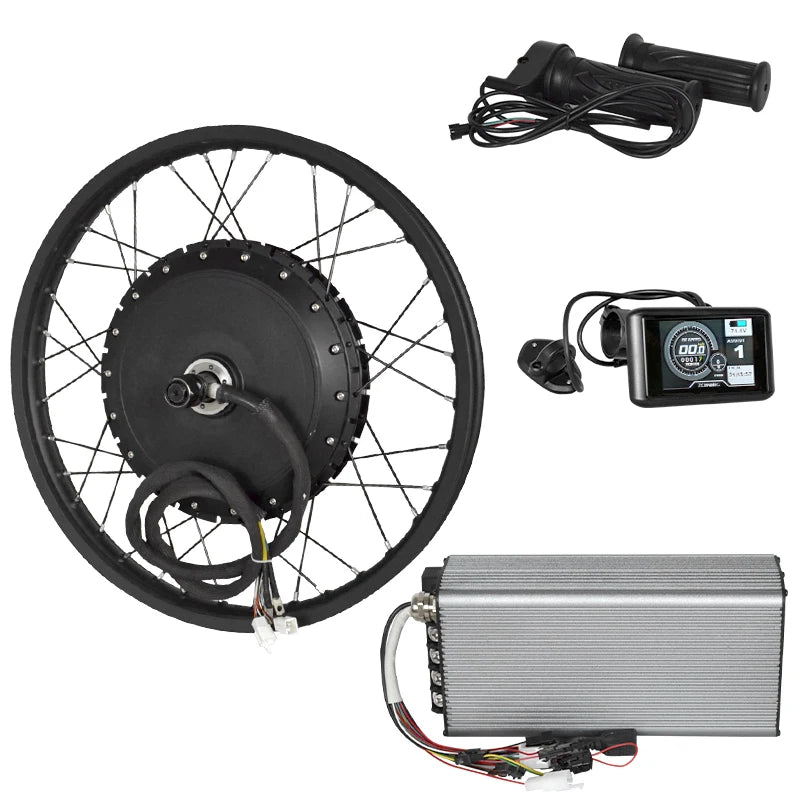 Factory Sell 72V 8000w Motorcycle Wheel 19/21 Rim Electric Bicycle Motor Electric Bike Conversion Kit for Adult